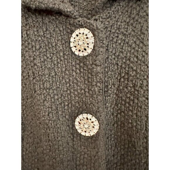 Willow Women 100% Cotton Chunky Knit Cardigan Jacket Jewel Button Fitted. Small - Picture 3 of 7